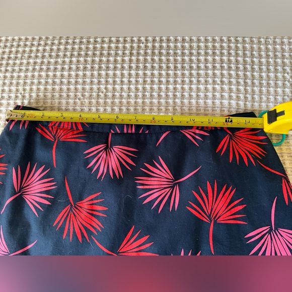 Boden NWOT  Navy Printed Palm ALine Cotton Skirt, fully lined, 4R, MSRP $89 - Picture 6 of 8